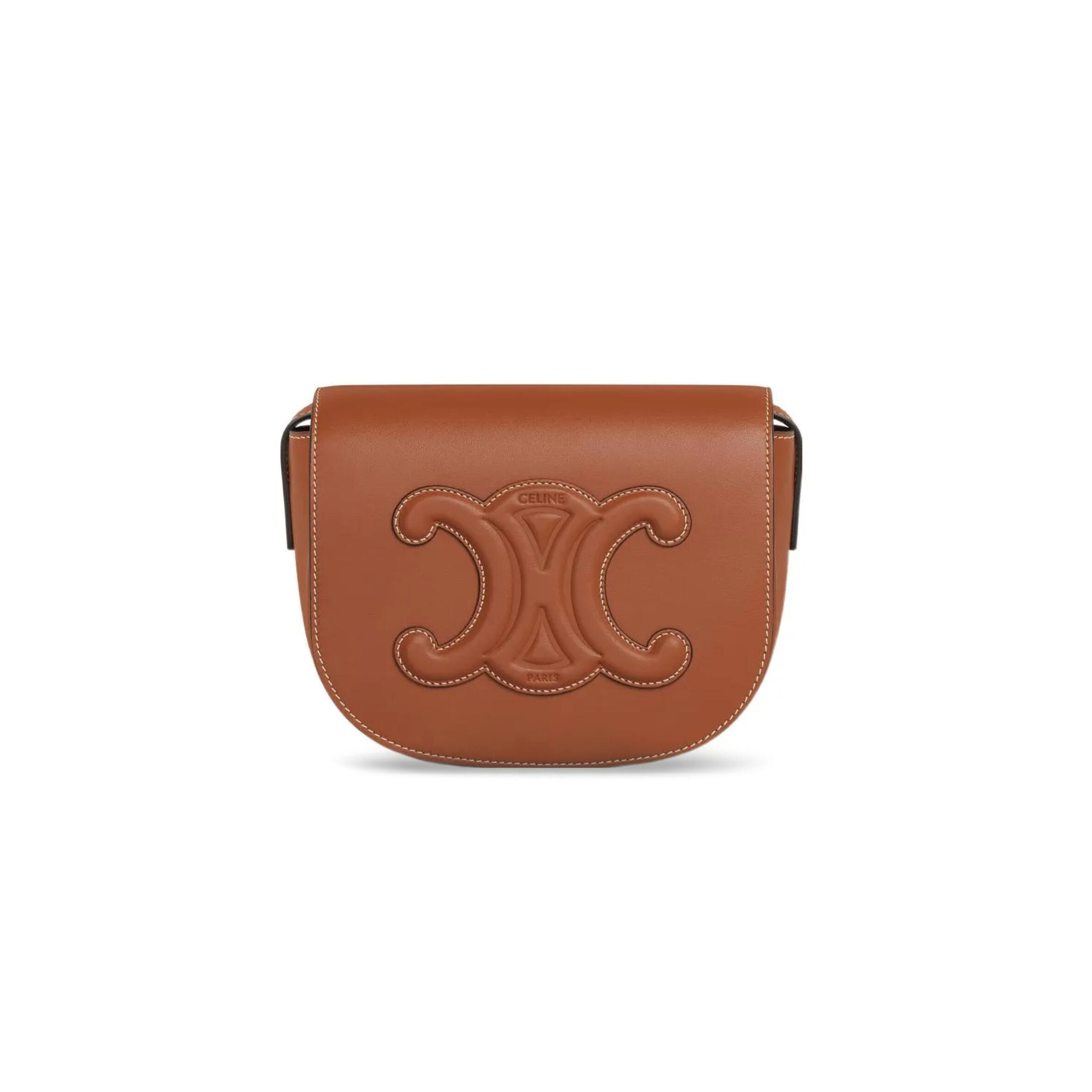 Ce**e crossbody in folco cuir triomphe smooth cowhide 198263du3.04lu (18.5*15*7cm)